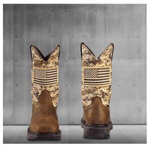 Mens Brown Steel Toe Work Boots